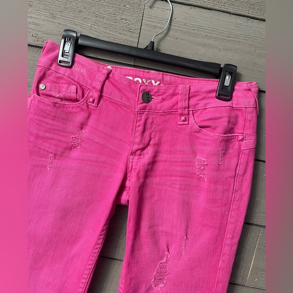 BARBIE Pink Roxy Super Skinny Fit Denim Stud Jeans Sz 3 - Picture 2 of 16